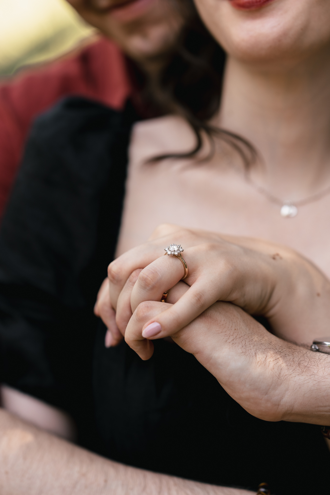Stunning Engagement Ring shot during photography shoot with  proposal photographer